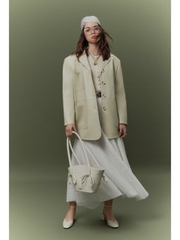 Retro Deri Çağla Ceket