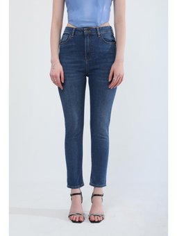 Slim Fit Likralı Esnek Jean Mavi Pantolon