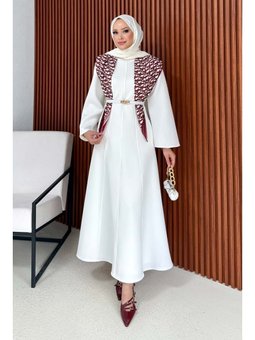 Kemerli Scuba Elbise