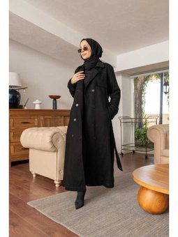 Allerli Denim Trençkot Siyah