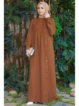 Berlin Yandan Düğmeli Ferace Tütün