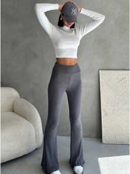 Antrasit İspanyol Paça Kaşkorse Pantolon