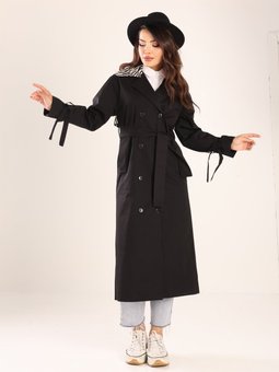 Tasarım Kadın Oversize Camel Trençkot