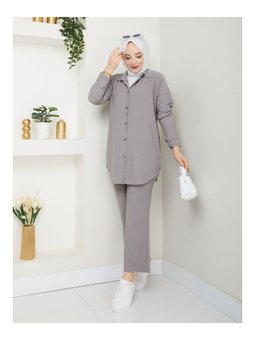 Pantolonlu Gri Takım