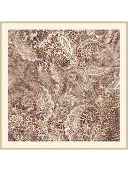 Desenli İtalyan Şifon Askısı İle Birlikte 110x110 Cm Taş Gri Eşarp