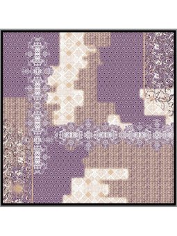 Desenli Korea Crape Seri 120x120 Cm Mor