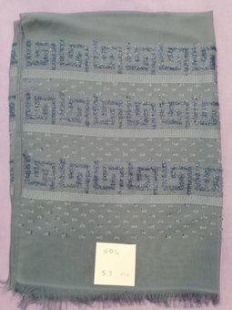 Dokuma Simli Seri Askısı İle Birlikte 90x200 Cm Siyah Şal