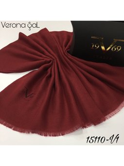 Düz Dokuma Verona Seri Askısı İle Birlikte 80x190 Cm Bordo Şal