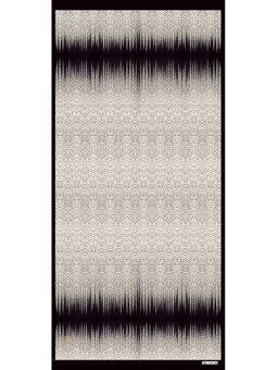 Hasır Desen Pavia Seri Askısı İle Birlikte 90x200 Cm Krem Şal Siyah