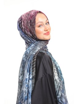 Hasır Desen Pavia Seri Askısı İle Birlikte 90x200 Cm Lacivert Şal