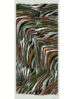 Kaplan Desen Pavia Seri Askısı İle Birlikte 90x200 Cm Haki Şal Yeşil