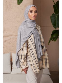 Logo Desen Impluse Seri Askısı İle Birlikte Gri Şal