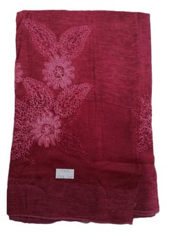 Organze İpek Cotton Seri Askısı İle Birlikte 90x200 Cm Hardal Şal