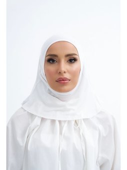 Solid Colors Lyocell Seri Geçme Bone Optik Beyaz