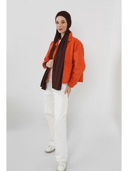 Boneli Hazır Penye Kahverengi Şal İkili Takım,ps