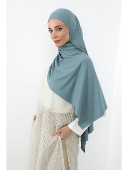 Boynu Kapatan Ninja Boneli Pratik Penye Koyu Mint Şal,ps