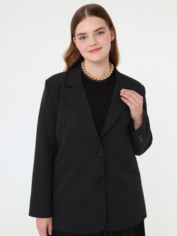 Klasik Büyük Beden Siyah Ceket