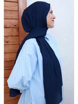 Bambu Kraş Şal Lacivert