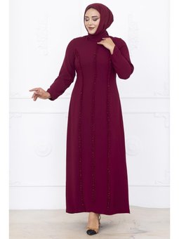 Tuna Bordo Abiye Elbise