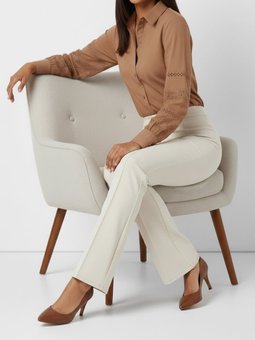 İspanyol Paça Bej Pantolon