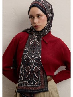 Elegant Desen Siyah Şal