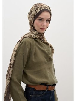 Felıcıe Desen Sütlü Kahve Şal