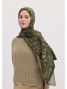 Freesıa Desen Haki Şal