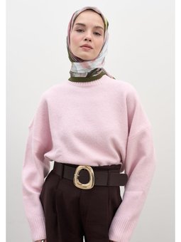 Gardenıa Desen Pamuklu Viskon Yeşil Eşarp