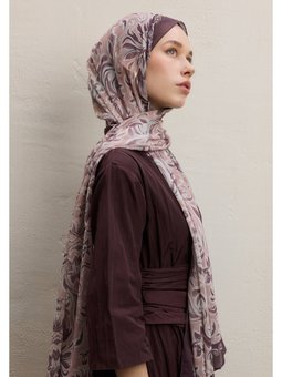 Laura Desen İpek Krep Şal Gülkurusu