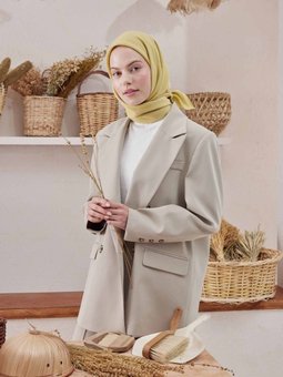 Pamuk İpek Tatlı Sarı Eşarp