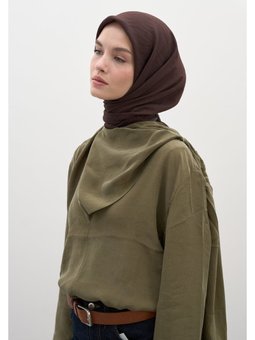 Pamuk Viskon Acı Kahve Eşarp