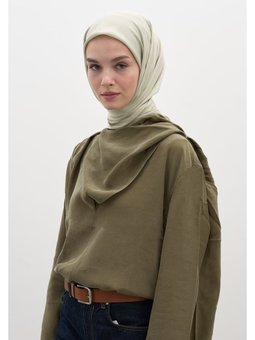 Pamuk Viskon Pastel Yeşil Eşarp