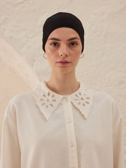 Silikonlu Kaydırmaz Fileli Bone Siyah