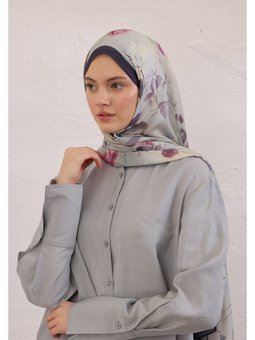 Sweet Wıllıam Desen Rami Soft Mavi Şal