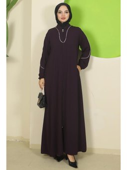 Biye Detaylı Mürdüm Ferace