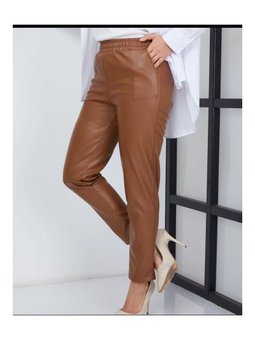 Beli Lastikli Deri Pantolon