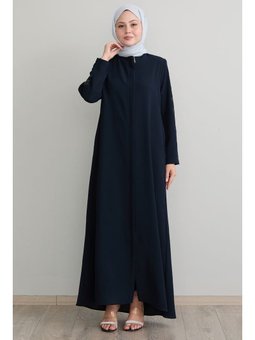 Kolları Yaprak İncili Lacivert Ferace