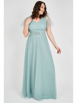 Büyük Beden Uzun Abiye Elbise Küf