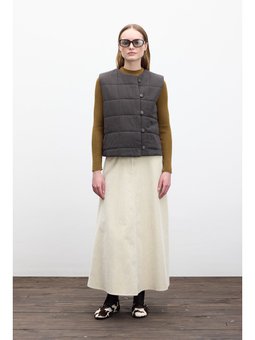 Kapitone Kısa Fit Antrasit Yelek