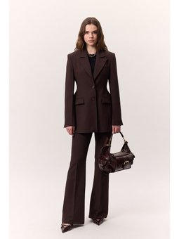 Premıum Flare Paça Fıt Kahverengi Pantolon