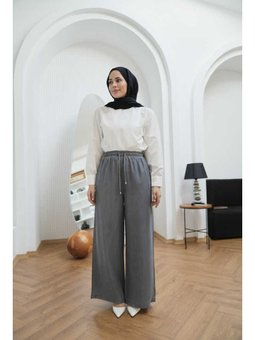 Battal Tensel Lastikli Pantolon Gri