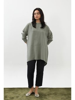 Arkası Çapraz Yırtmaçlı 10675tun Tunik