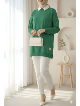 Orman Yş. Bisiklet Yaka Yırtmaçlı Armalı Sweat