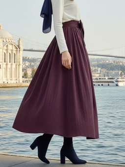 Piliseli Kemerli Paraşüt Vişne Etek