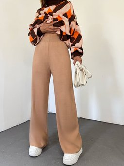 Salaş Triko Vizon Pantolon