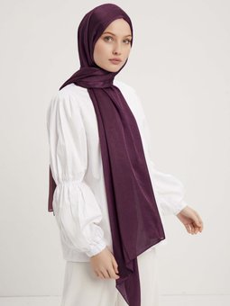 Janjanlı Krinkıl Mürdüm Şal