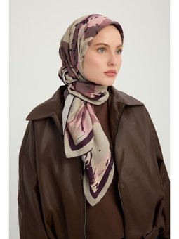 Özgür Fırçalar Vizon Vierra Desenli Viskon 90x90 Cm Eşarp