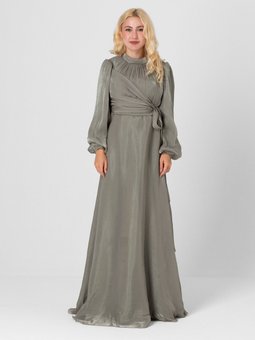 Haki Hare Abiye Elbise