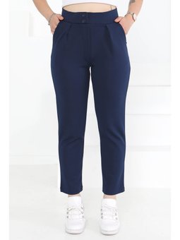 Çift Düğmeli Spor Pantolon Lacivert