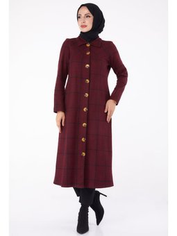 Düğmelı Kap Bordo